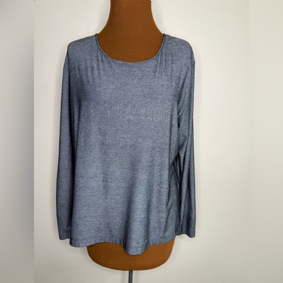 Chico's Design Heather Gray Long Sleeve Pullover Top Size Large - Picture 1 of 7